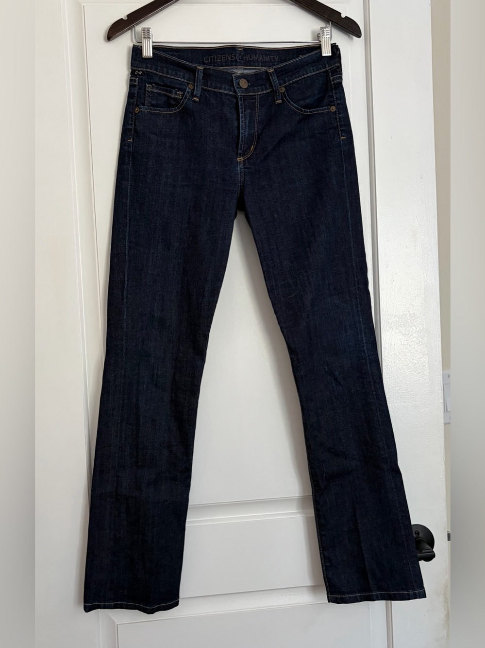 CITIZENS OF HUMANITY Elson Medium Rise Women's Dark Indigo Straight Leg Jeans (2